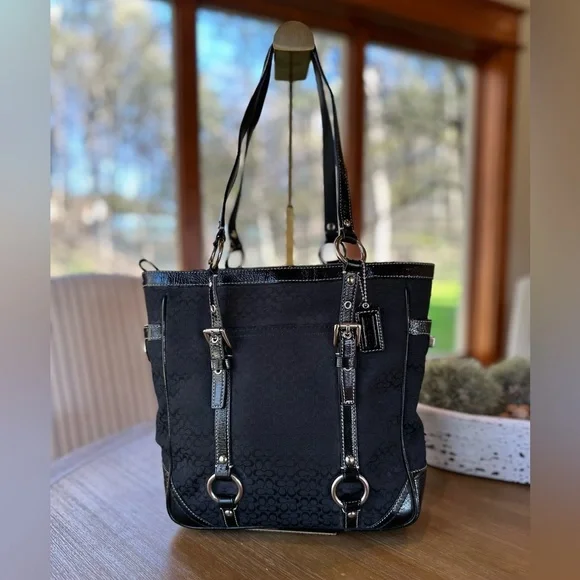 Coach Bags Coach Rare Vintage Signature Gallery Tote Black